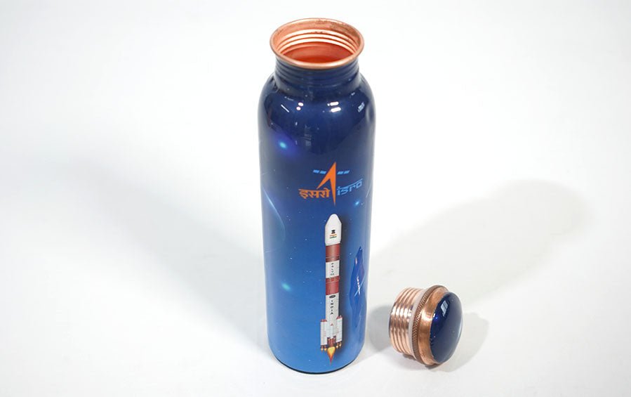PSLV Copper Bottle - Water Bottles - indic inspirations