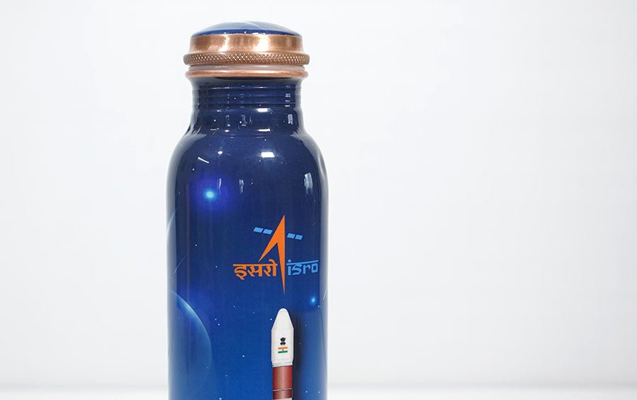 PSLV Copper Bottle - Water Bottles - indic inspirations