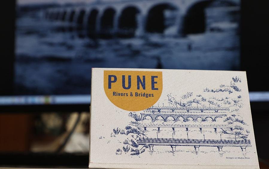PUNE :: Rivers & Bridges Blue - City souvenirs - indic inspirations