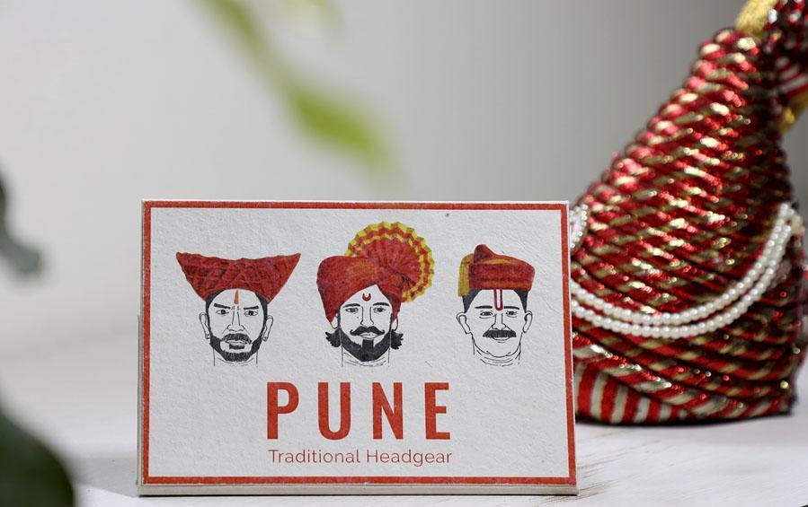 PUNE :: Traditional Headgear Horizontal - Desk plaques - indic inspirations