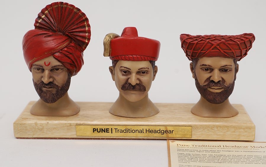 Pune Traditional Headgear Models - Set of 3 - souvenirs - indic inspirations