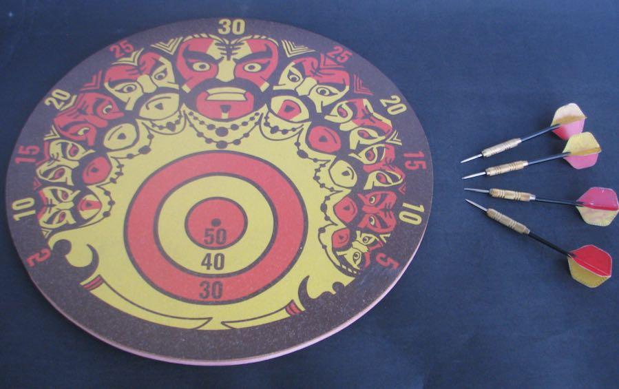 RAVANA WOODEN DARTBOARD - 16 Inch - Games - indic inspirations