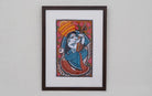 Saraswati | Bengal Patachitra Painting | A4 Frame - paintings - indic inspirations