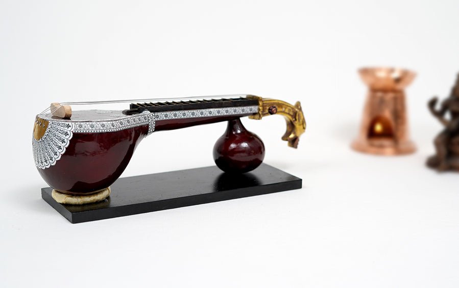 Saraswati Veena | Wooden Miniature - Miniature Musical Instruments - indic inspirations