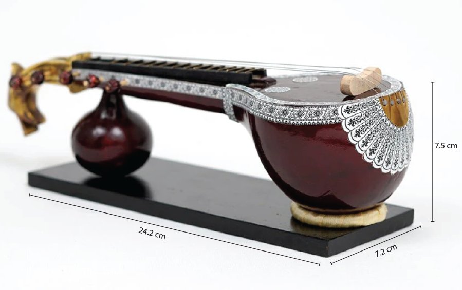 Saraswati Veena | Wooden Miniature - Miniature Musical Instruments - indic inspirations