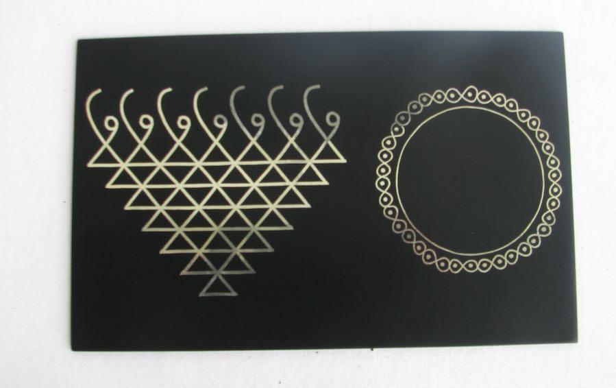 Saraswati Yantra Diya Plate - Coasters - indic inspirations