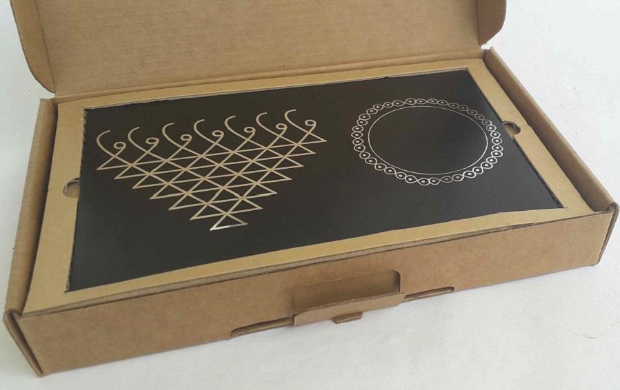 Saraswati Yantra Diya Plate - Coasters - indic inspirations