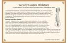 Sarod | Wooden Miniature - Miniature Musical Instruments - indic inspirations