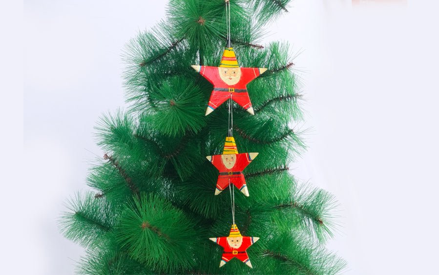 Set of Three Hanging Star - Décor hanging - indic inspirations