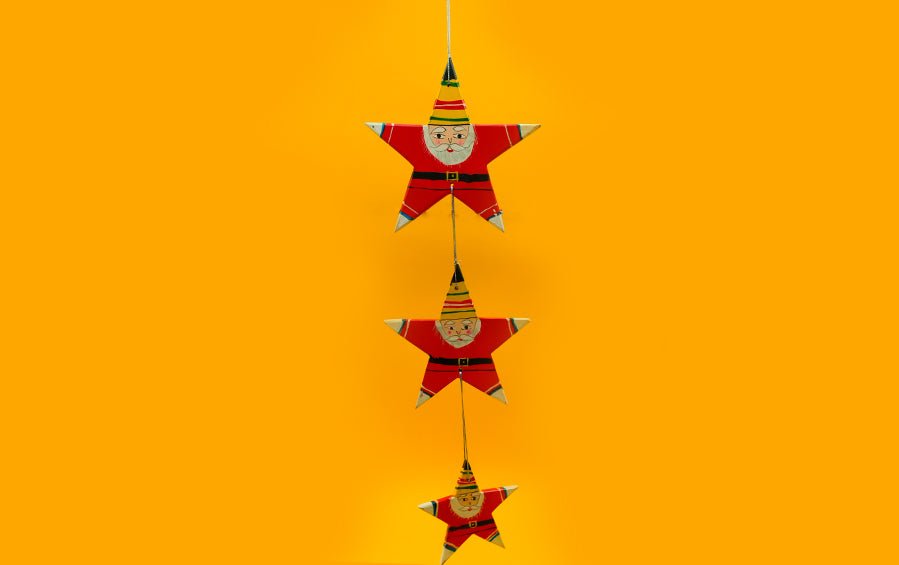 Set of Three Hanging Star - Décor hanging - indic inspirations