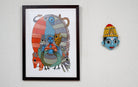 Shiva Getting Drunk | Gond Painting | A3 Frame - paintings - indic inspirations