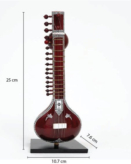 Sitar | Wooden Miniature - Miniature Musical Instruments - indic inspirations
