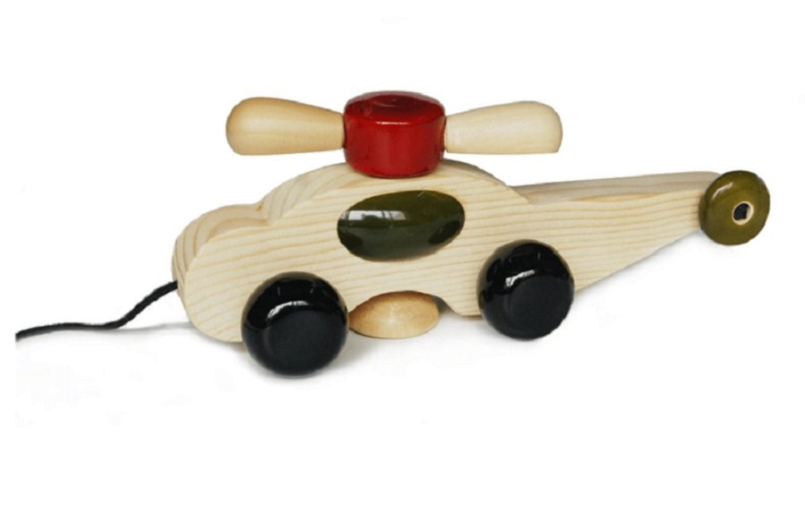 SPINNO - WOODEN HELICOPTER - Wooden Toy - indic inspirations