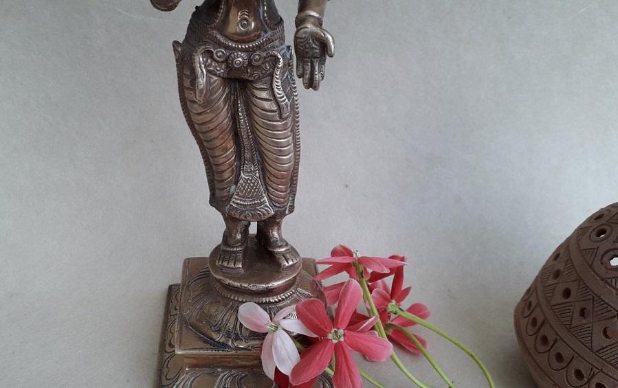 Standing Laxmi 10" - Sculptures - indic inspirations