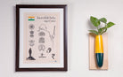 Symbols of Modern India (Black)- Wall Frame - Wall Frames - indic inspirations