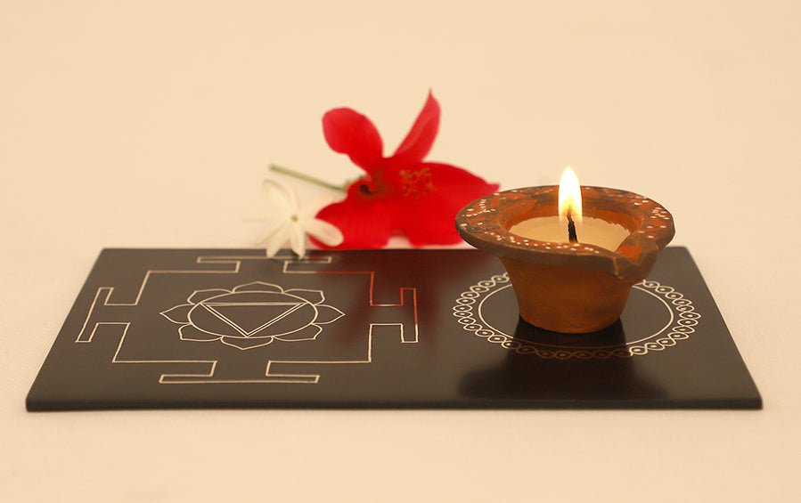 Tara Yantra Diya Plate - Coasters - indic inspirations