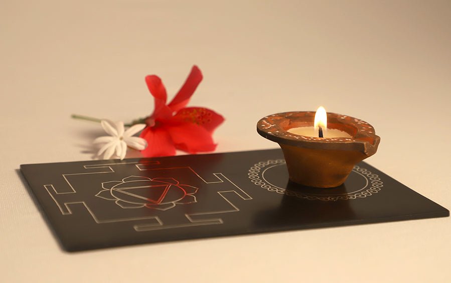 Tara Yantra Diya Plate - Coasters - indic inspirations