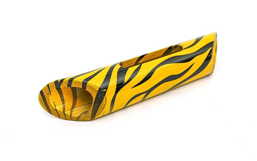 Tiger Pattern Bamboo Speaker - Sound amplifier - indic inspirations