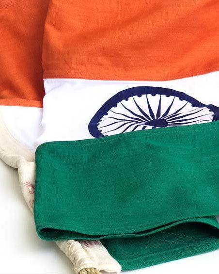 Tiranga - Handspun Khadi National Flag - Desktop Frame ( A5) - Flags - indic inspirations
