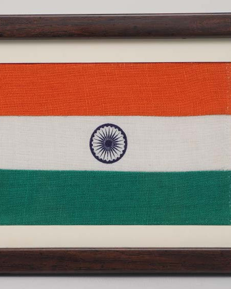 Tiranga - Handspun Khadi National Flag - Desktop Frame ( A5) - Flags - indic inspirations