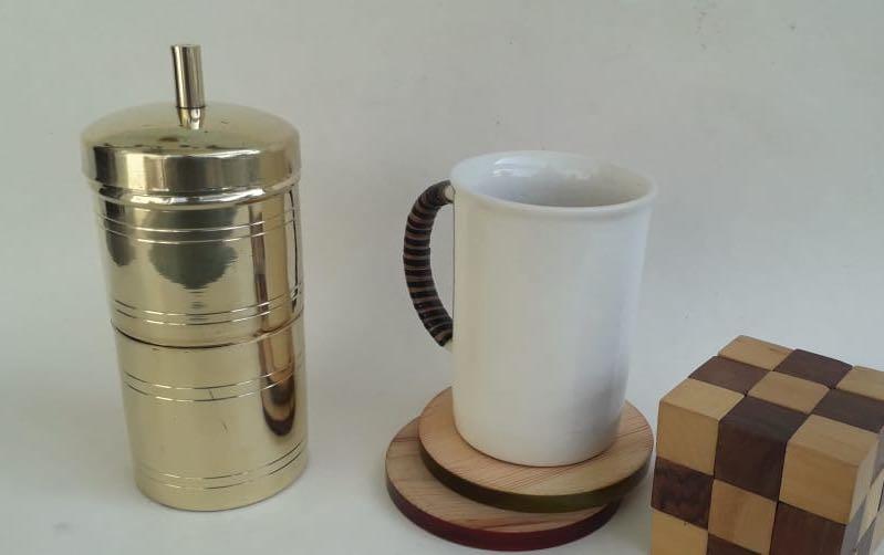 Traditional Brass Coffee Filter (L) - Coffee Filter - indic inspirations