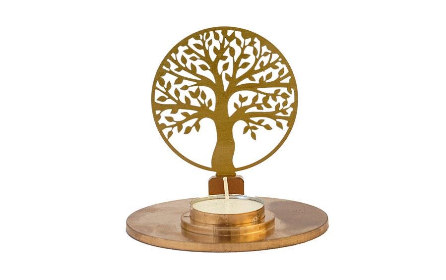 Tree of Life Diya – Brass Cutwork - Tealight Holders - indic inspirations