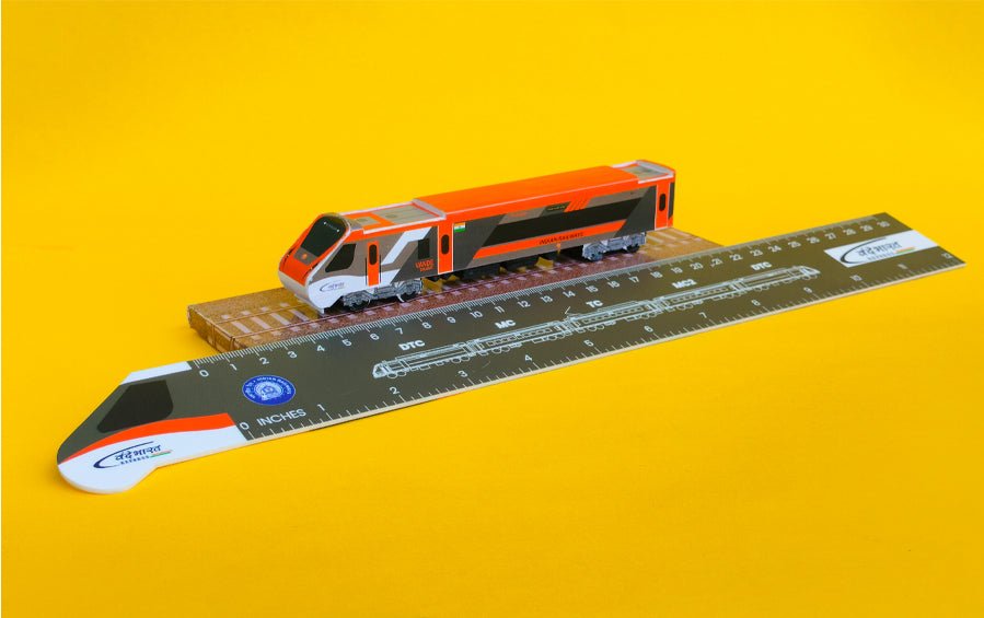 Vande Bharat | 12" Ruler | Orange - train models - indic inspirations