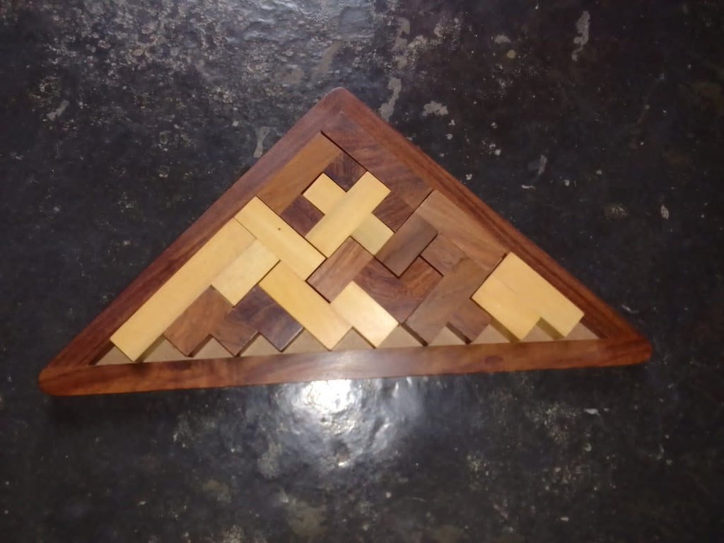Wooden 13 Pieces Triangle Jigsaw Puzzle - puzzles - indic inspirations