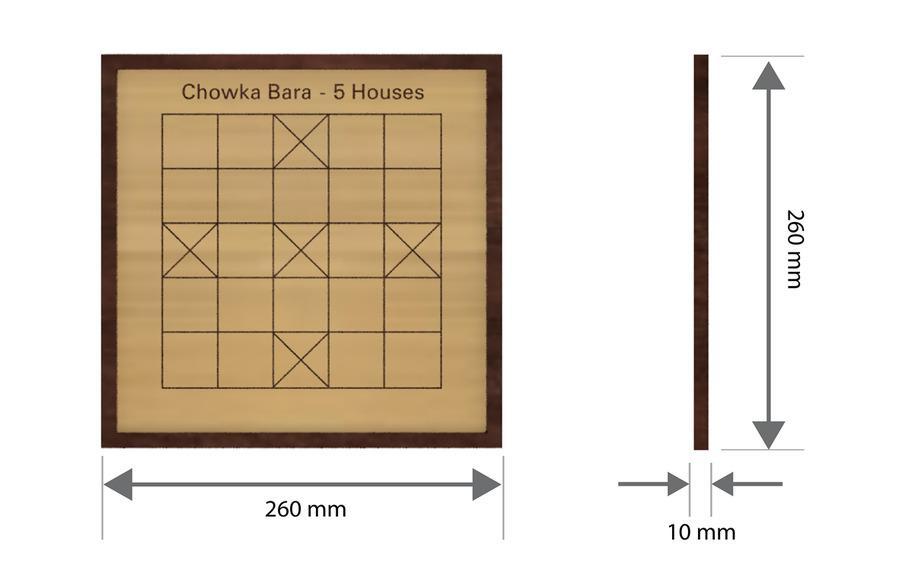 Wooden Chaukabara 5 Houses - Board Games - indic inspirations