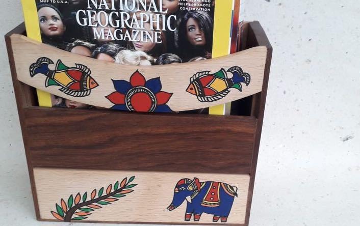 Wooden Magazine Stand - magazine stand - indic inspirations