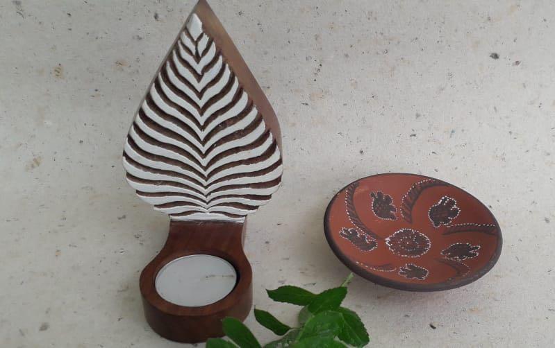 Wooden Tealight Holder - T-Light Holders - indic inspirations