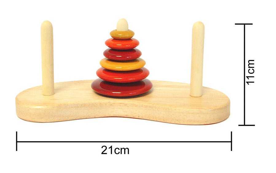 Wooden Tower of Hanoi - Wooden Puzzles - indic inspirations