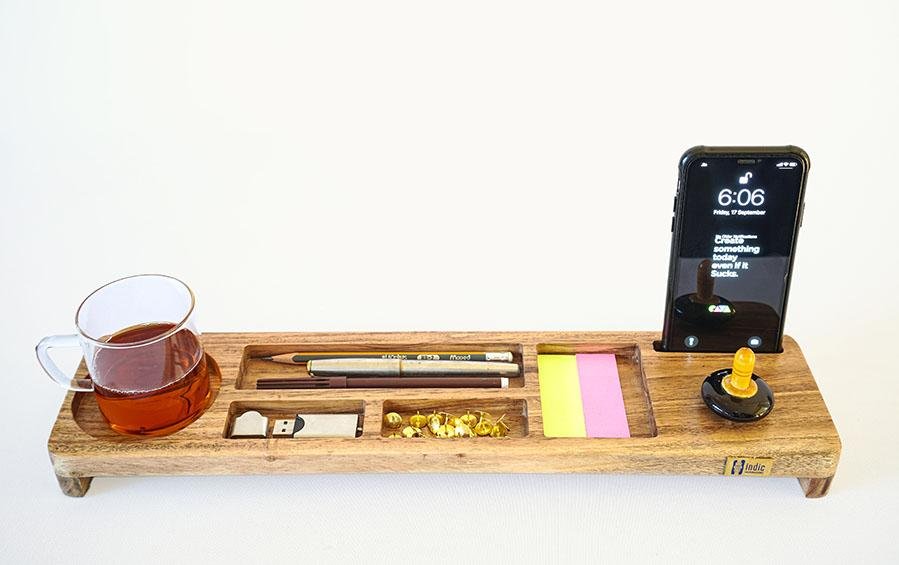 Work From Home Desktop Organizer - Desk Organizers - indic inspirations