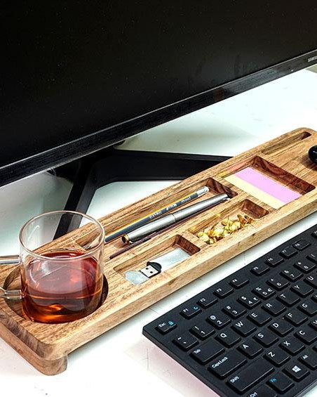 Work From Home Desktop Organizer - Desk Organizers - indic inspirations