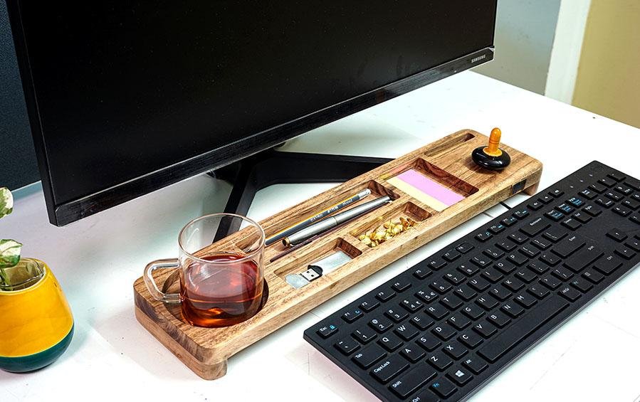 Work From Home Desktop Organizer - Desk Organizers - indic inspirations
