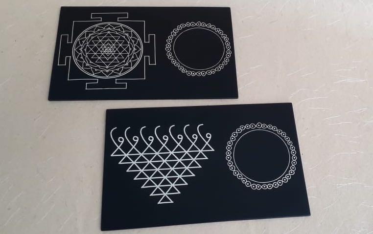 YANTRA COASTERS - Set of 2 - Coasters - indic inspirations