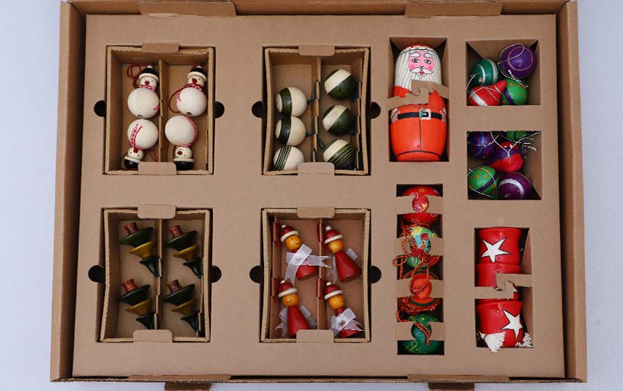 Yuletide Wooden Handcrafted Decorations Combo Pack (L) - Décor hanging - indic inspirations