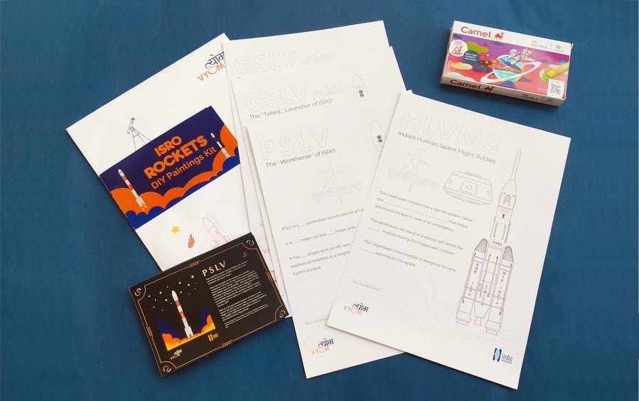 4 Rockets DIY Paintings - DIY kits - Indic Inspirations