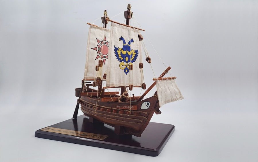 4th Century AD Indian Stitched Ship | 12” W Scale Model - scale models - Indic Inspirations