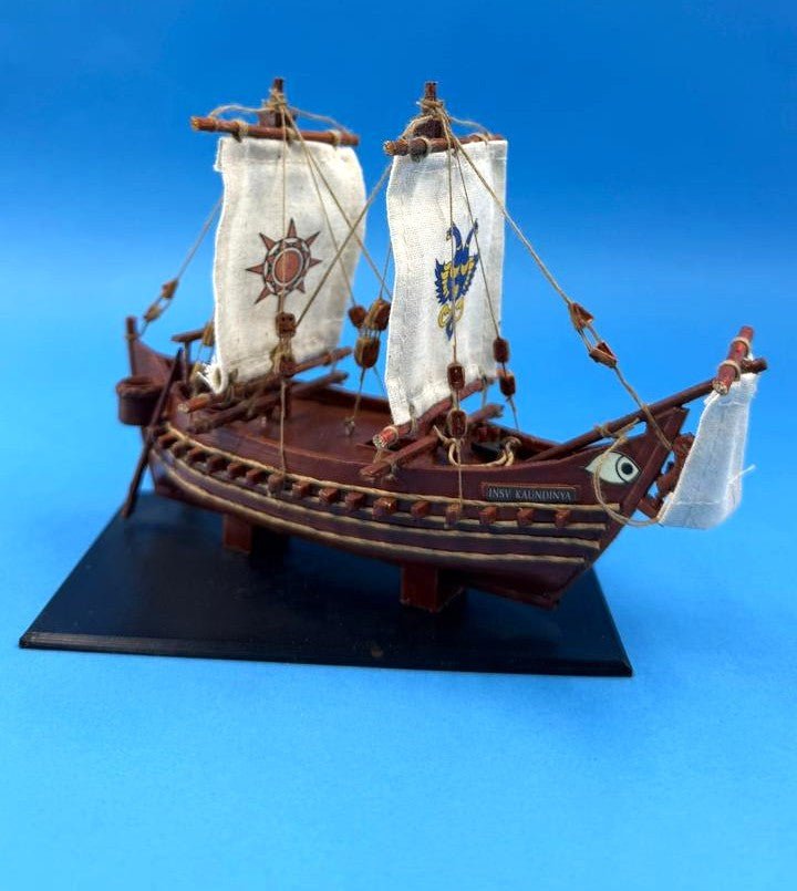 4th Century AD Indian Stitched Ship | 6" W Scale Model - scale models - Indic Inspirations