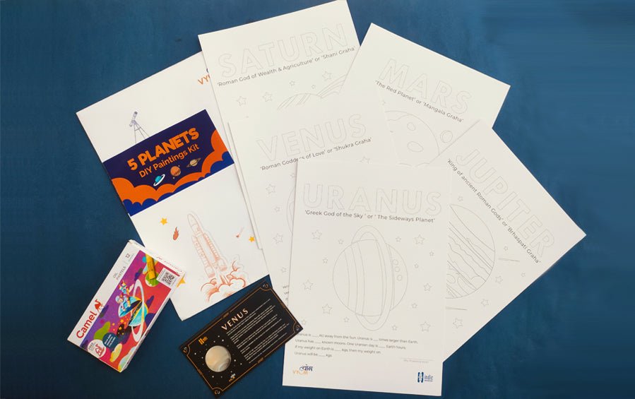 5 Planets DIY Paintings - DIY kits - Indic Inspirations