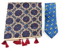 Ajrakh Silk Stole + Tie - Stoles - Indic Inspirations