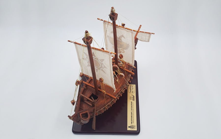 Ancient Indian Stitched Ship Model | 24” W Scale Model - scale models - Indic Inspirations