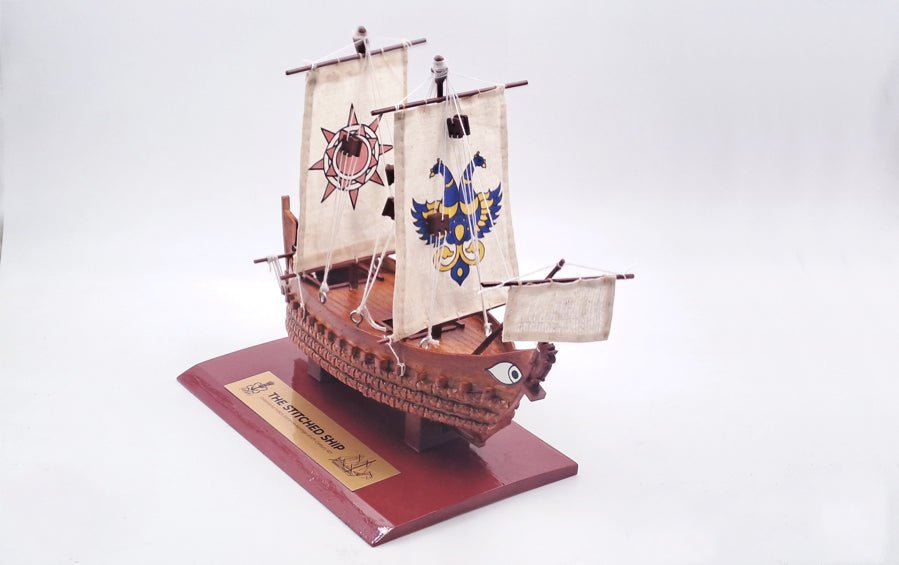 Ancient Indian Stitched Ship Model | 24” W Scale Model - scale models - Indic Inspirations