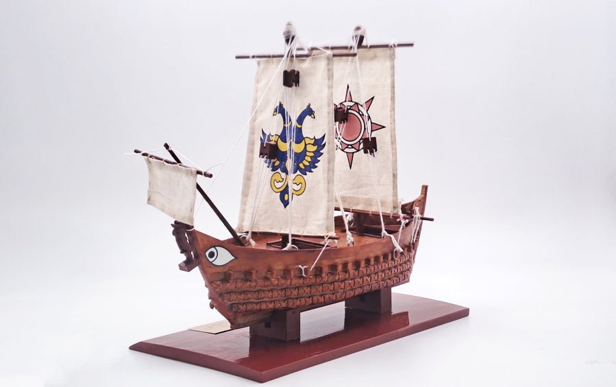 Ancient Indian Stitched Ship Model | 24” W Scale Model - scale models - Indic Inspirations