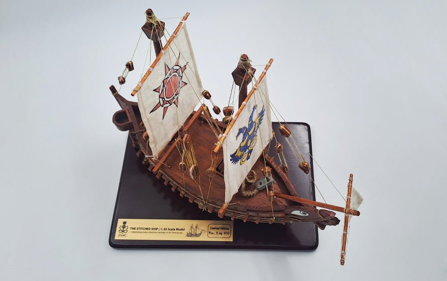 Ancient Indian Stitched Ship Model | 24” W Scale Model - scale models - Indic Inspirations