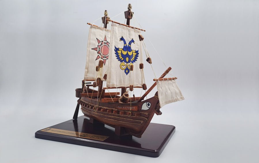 Ancient Indian Stitched Ship Model | 24” W Scale Model - scale models - Indic Inspirations