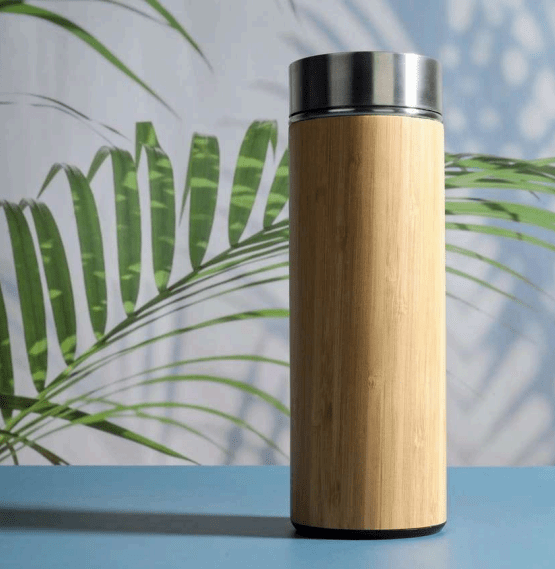 Bamboo Steel Bottle - 500 ml - Water Bottles - Indic Inspirations