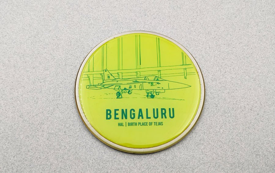 Bengaluru | HAL - Birth Place of Tejas and ISRO | Fridge Magnets - City souvenirs - Indic Inspirations