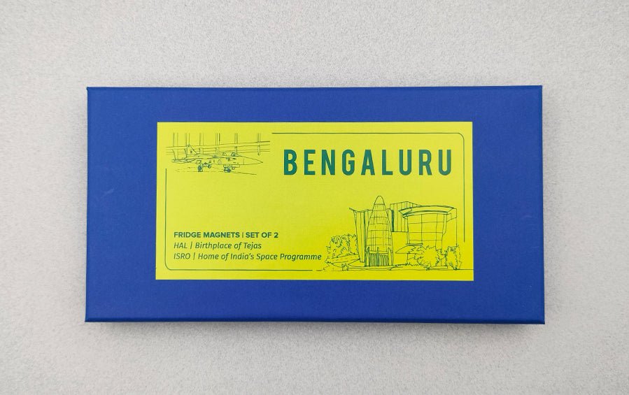 Bengaluru | HAL - Birth Place of Tejas and ISRO | Fridge Magnets - City souvenirs - Indic Inspirations